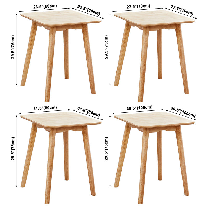 Simplicity Style Solid Wood Dining Table Rectangle and Square Dining Table with 4 Legs Base Clearhalo ' dining_table' 'Dining Tables & Seating' 'Dining Tables' 'furn' 'furn_dining_table' 'Furniture' 'furniture_dining_table' 'Kitchen & Dining Furniture' 'kitchen&dining_furn' 'kitchen' 'kitchen_dining_table' 3621882