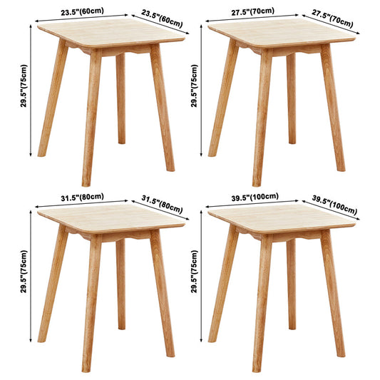 Simplicity Style Solid Wood Dining Table Rectangle and Square Dining Table with 4 Legs Base