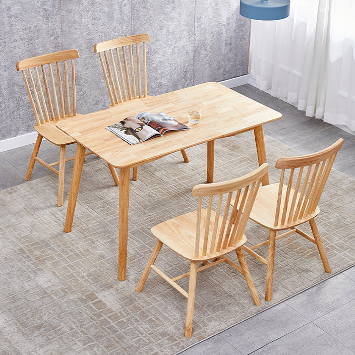 Simplicity Style Solid Wood Dining Table Rectangle and Square Dining Table with 4 Legs Base Clearhalo ' dining_table' 'Dining Tables & Seating' 'Dining Tables' 'furn' 'furn_dining_table' 'Furniture' 'furniture_dining_table' 'Kitchen & Dining Furniture' 'kitchen&dining_furn' 'kitchen' 'kitchen_dining_table' 3621885