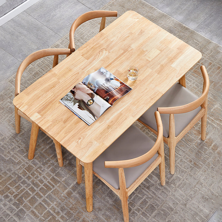 Simplicity Style Solid Wood Dining Table Rectangle and Square Dining Table with 4 Legs Base Clearhalo ' dining_table' 'Dining Tables & Seating' 'Dining Tables' 'furn' 'furn_dining_table' 'Furniture' 'furniture_dining_table' 'Kitchen & Dining Furniture' 'kitchen&dining_furn' 'kitchen' 'kitchen_dining_table' 3621886