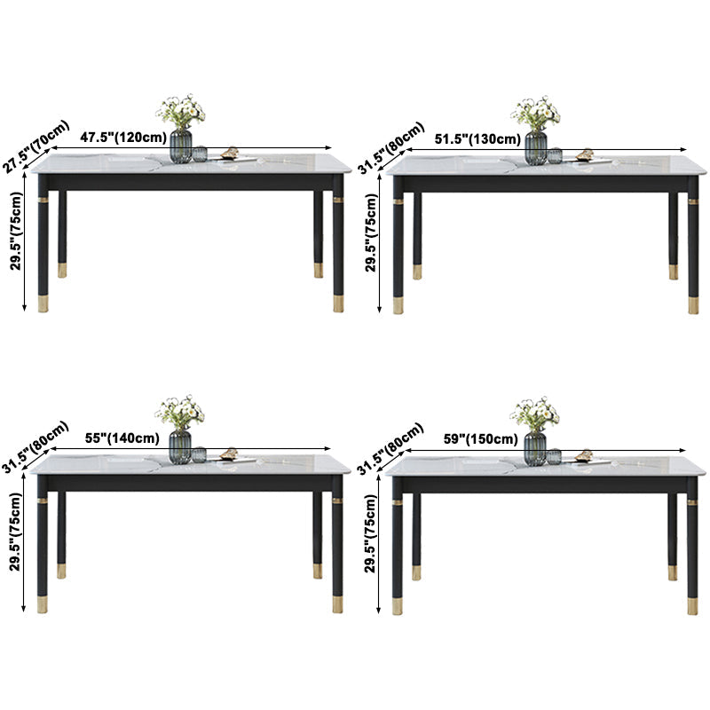 Solid Wood Modern Rectangle Dining Table Sintered Stone Table for Dining Room and Kitchen Clearhalo ' dining_table' 'Dining Tables & Seating' 'Dining Tables' 'furn' 'furn_dining_table' 'Furniture' 'furniture_dining_table' 'Kitchen & Dining Furniture' 'kitchen&dining_furn' 'kitchen' 'kitchen_dining_table' 3621894