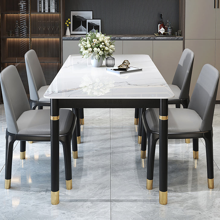 Solid Wood Modern Rectangle Dining Table Sintered Stone Table for Dining Room and Kitchen Clearhalo ' dining_table' 'Dining Tables & Seating' 'Dining Tables' 'furn' 'furn_dining_table' 'Furniture' 'furniture_dining_table' 'Kitchen & Dining Furniture' 'kitchen&dining_furn' 'kitchen' 'kitchen_dining_table' 3621896