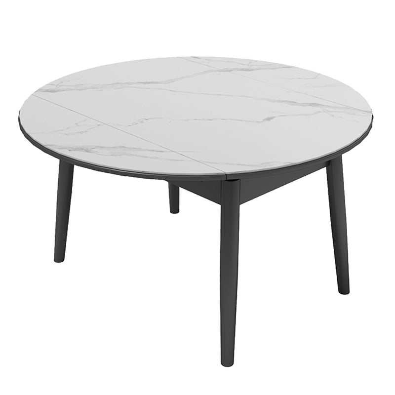 Modern Style Sintered Stone Dining Table Round Table with 4 Legs for Home Use White Without Chairs Clearhalo ' dining_table' 'Dining Tables & Seating' 'Dining Tables' 'furn' 'furn_dining_table' 'Furniture' 'furniture_dining_table' 'Kitchen & Dining Furniture' 'kitchen&dining_furn' 'kitchen' 'kitchen_dining_table' 3621913