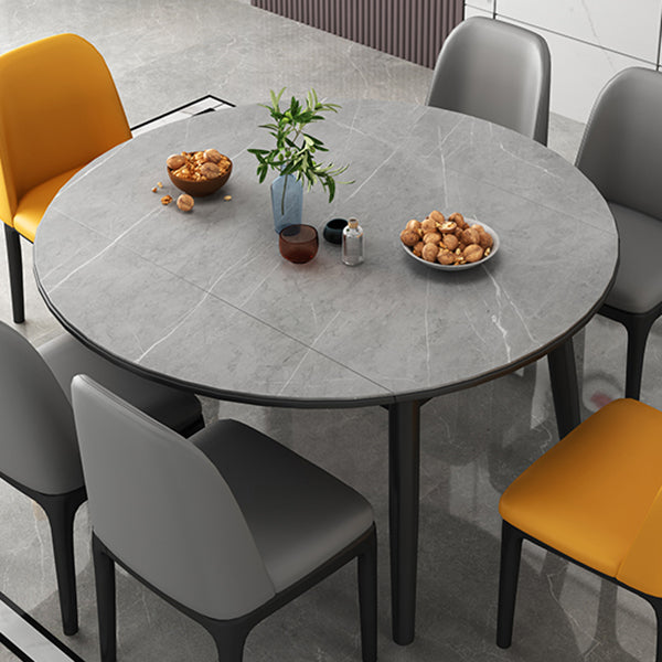 Modern Style Sintered Stone Dining Table Round Table with 4 Legs for Home Use Clearhalo ' dining_table' 'Dining Tables & Seating' 'Dining Tables' 'furn' 'furn_dining_table' 'Furniture' 'furniture_dining_table' 'Kitchen & Dining Furniture' 'kitchen&dining_furn' 'kitchen' 'kitchen_dining_table' 3621914