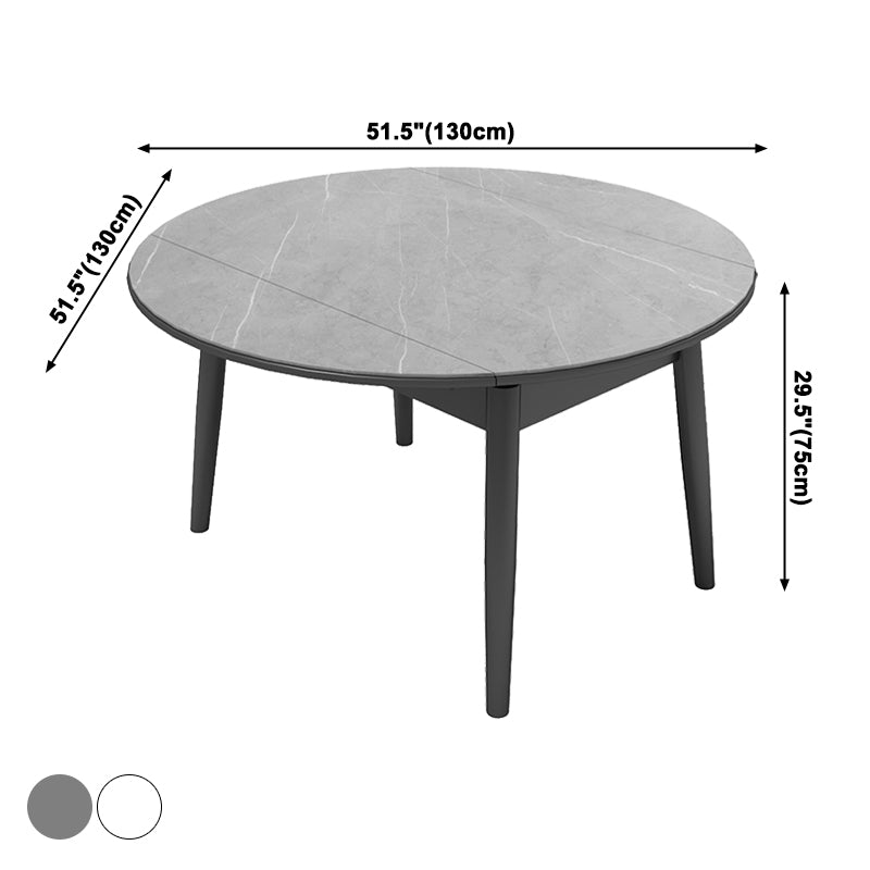 Modern Style Sintered Stone Dining Table Round Table with 4 Legs for Home Use Clearhalo ' dining_table' 'Dining Tables & Seating' 'Dining Tables' 'furn' 'furn_dining_table' 'Furniture' 'furniture_dining_table' 'Kitchen & Dining Furniture' 'kitchen&dining_furn' 'kitchen' 'kitchen_dining_table' 3621921