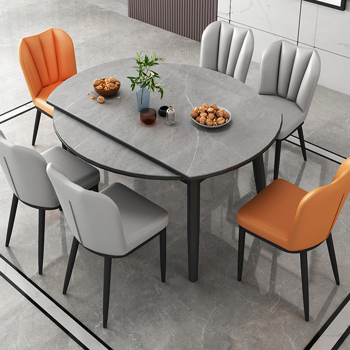 Modern Style Sintered Stone Dining Table Round Table with 4 Legs for Home Use Clearhalo ' dining_table' 'Dining Tables & Seating' 'Dining Tables' 'furn' 'furn_dining_table' 'Furniture' 'furniture_dining_table' 'Kitchen & Dining Furniture' 'kitchen&dining_furn' 'kitchen' 'kitchen_dining_table' 3621922