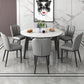 Modern Style Sintered Stone Dining Table Round Table with 4 Legs for Home Use Clearhalo ' dining_table' 'Dining Tables & Seating' 'Dining Tables' 'furn' 'furn_dining_table' 'Furniture' 'furniture_dining_table' 'Kitchen & Dining Furniture' 'kitchen&dining_furn' 'kitchen' 'kitchen_dining_table' 3621923