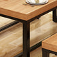 Modern Solid Wood Kitchen Dining Table Rectangle Shape Standard Dining Table with Trestle Base Clearhalo ' dining_table' 'Dining Tables & Seating' 'Dining Tables' 'furn' 'furn_dining_table' 'Furniture' 'furniture_dining_table' 'Kitchen & Dining Furniture' 'kitchen&dining_furn' 'kitchen' 'kitchen_dining_table' 3621931