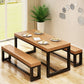 Modern Solid Wood Kitchen Dining Table Rectangle Shape Standard Dining Table with Trestle Base Clearhalo ' dining_table' 'Dining Tables & Seating' 'Dining Tables' 'furn' 'furn_dining_table' 'Furniture' 'furniture_dining_table' 'Kitchen & Dining Furniture' 'kitchen&dining_furn' 'kitchen' 'kitchen_dining_table' 3621935
