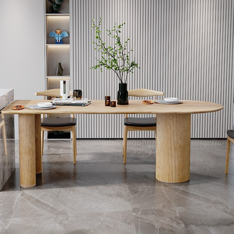 Pine Solid Wood Dining Table Contemporary Style Dining Site Table with 3 Legs Natural Without Chairs Clearhalo ' dining_table' 'Dining Tables & Seating' 'Dining Tables' 'furn' 'furn_dining_table' 'Furniture' 'furniture_dining_table' 'Kitchen & Dining Furniture' 'kitchen&dining_furn' 'kitchen' 'kitchen_dining_table' 3621946