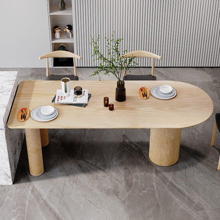 Pine Solid Wood Dining Table Contemporary Style Dining Site Table with 3 Legs Clearhalo ' dining_table' 'Dining Tables & Seating' 'Dining Tables' 'furn' 'furn_dining_table' 'Furniture' 'furniture_dining_table' 'Kitchen & Dining Furniture' 'kitchen&dining_furn' 'kitchen' 'kitchen_dining_table' 3621948