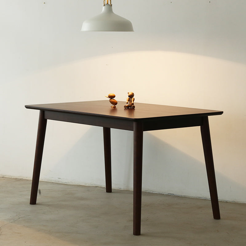 Simplicity Solid Wood Dining Table Rectangle Shape Dining Table with 4 Legs Base Brown Without Chairs Clearhalo ' dining_table' 'Dining Tables & Seating' 'Dining Tables' 'furn' 'furn_dining_table' 'Furniture' 'furniture_dining_table' 'Kitchen & Dining Furniture' 'kitchen&dining_furn' 'kitchen' 'kitchen_dining_table' 3621952