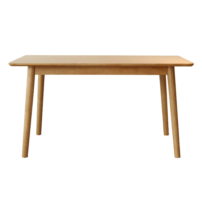 Simplicity Solid Wood Dining Table Rectangle Shape Dining Table with 4 Legs Base Natural Without Chairs Clearhalo ' dining_table' 'Dining Tables & Seating' 'Dining Tables' 'furn' 'furn_dining_table' 'Furniture' 'furniture_dining_table' 'Kitchen & Dining Furniture' 'kitchen&dining_furn' 'kitchen' 'kitchen_dining_table' 3621953