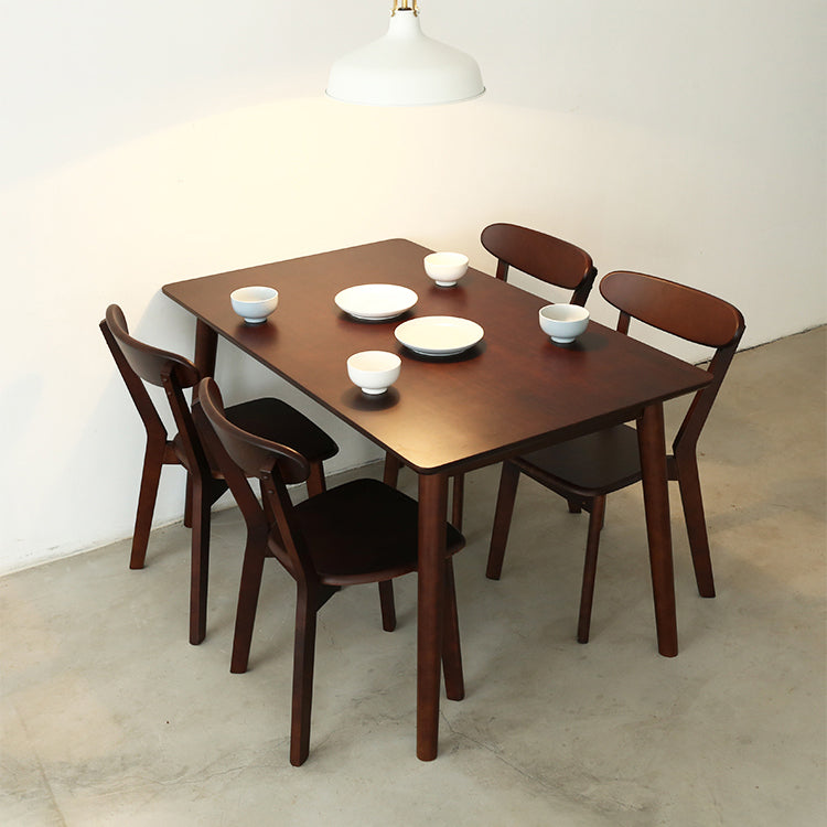 Simplicity Solid Wood Dining Table Rectangle Shape Dining Table with 4 Legs Base Clearhalo ' dining_table' 'Dining Tables & Seating' 'Dining Tables' 'furn' 'furn_dining_table' 'Furniture' 'furniture_dining_table' 'Kitchen & Dining Furniture' 'kitchen&dining_furn' 'kitchen' 'kitchen_dining_table' 3621957