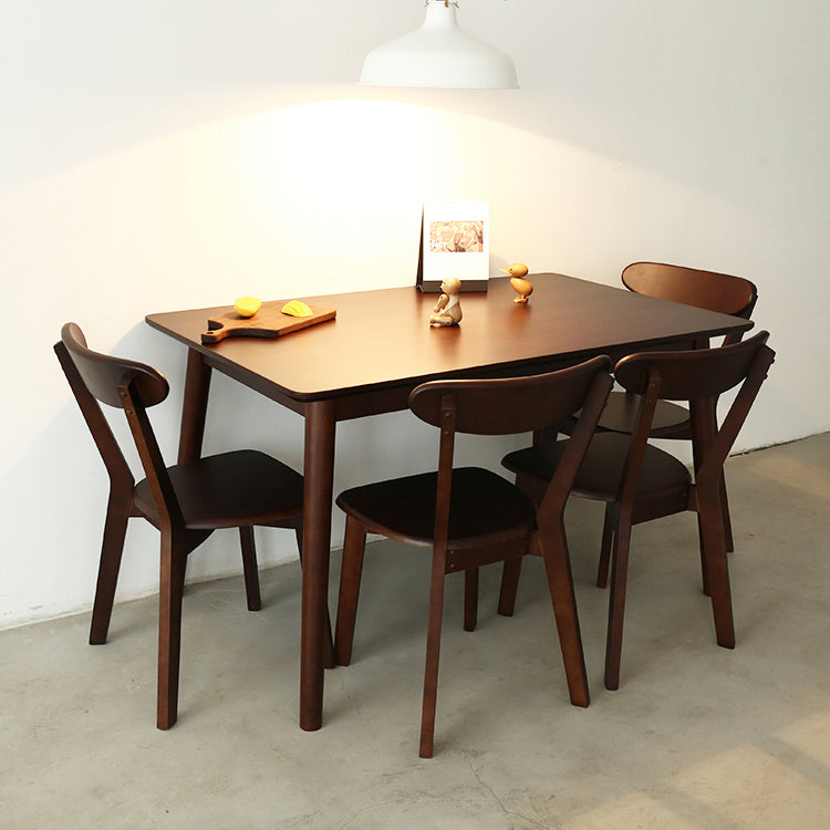 Simplicity Solid Wood Dining Table Rectangle Shape Dining Table with 4 Legs Base Clearhalo ' dining_table' 'Dining Tables & Seating' 'Dining Tables' 'furn' 'furn_dining_table' 'Furniture' 'furniture_dining_table' 'Kitchen & Dining Furniture' 'kitchen&dining_furn' 'kitchen' 'kitchen_dining_table' 3621960