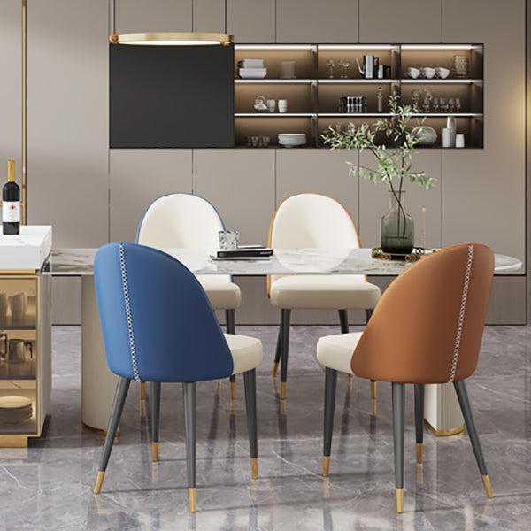 Free Form Sintered Stone White Dining Table Simplicity Double Pedestal Table for Dining Room Clearhalo ' dining_table' 'Dining Tables & Seating' 'Dining Tables' 'furn' 'furn_dining_table' 'Furniture' 'furniture_dining_table' 'Kitchen & Dining Furniture' 'kitchen&dining_furn' 'kitchen' 'kitchen_dining_table' 3621963