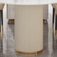 Free Form Sintered Stone White Dining Table Simplicity Double Pedestal Table for Dining Room Clearhalo ' dining_table' 'Dining Tables & Seating' 'Dining Tables' 'furn' 'furn_dining_table' 'Furniture' 'furniture_dining_table' 'Kitchen & Dining Furniture' 'kitchen&dining_furn' 'kitchen' 'kitchen_dining_table' 3621967