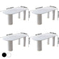 Metal Contemporary Free Form Table Marble Top Table for Dining Room and Kitchen Clearhalo ' dining_table' 'Dining Tables & Seating' 'Dining Tables' 'furn' 'furn_dining_table' 'Furniture' 'furniture_dining_table' 'Kitchen & Dining Furniture' 'kitchen&dining_furn' 'kitchen' 'kitchen_dining_table' 3621986