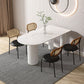 Metal Contemporary Free Form Table Marble Top Table for Dining Room and Kitchen Clearhalo ' dining_table' 'Dining Tables & Seating' 'Dining Tables' 'furn' 'furn_dining_table' 'Furniture' 'furniture_dining_table' 'Kitchen & Dining Furniture' 'kitchen&dining_furn' 'kitchen' 'kitchen_dining_table' 3621989