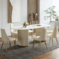 Sintered Stone Top Dining Table Oval Table with Metal Base and Double Pedestal Clearhalo ' dining_table' 'Dining Tables & Seating' 'Dining Tables' 'furn' 'furn_dining_table' 'Furniture' 'furniture_dining_table' 'Kitchen & Dining Furniture' 'kitchen&dining_furn' 'kitchen' 'kitchen_dining_table' 3622008