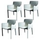 Faux Leather Modern Dining Room Chair Matte Finish Solid Back Dining Arm Chairs White 4 Piece Set Clearhalo ' kitchen&dining_furn' 'Dining Chairs' 'Dining Tables & Seating' 'dining_chair' 'furn' 'furn_dining_chair' 'Furniture' 'furniture_dining_chair' 'Kitchen & Dining Furniture' 'kitchen' 3622777