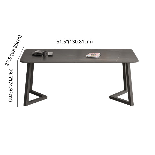 Minimalist Traditional Height Sintered Stone Top Dining Table Rectangle Dining Room Set For Kitchen Clearhalo 'Dining Room Sets' 'Dining Tables & Seating' 'dining_room_set' 'furn' 'furn_dining_room_set' 'Furniture' 'furniture_dining_room_set' 'Kitchen & Dining Furniture' 'kitchen&dining_furn' 'kitchen' 3625126