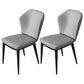 Modern Polyurethane Dining Chair 17'' Wide Wingback Side Chair for Home Use Grey 2 Piece Set Clearhalo ' kitchen&dining_furn' 'Dining Chairs' 'Dining Tables & Seating' 'dining_chair' 'furn' 'furn_dining_chair' 'Furniture' 'furniture_dining_chair' 'Kitchen & Dining Furniture' 'kitchen' 3636485