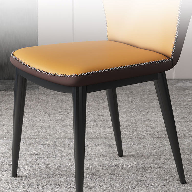 Modern Polyurethane Dining Chair 17'' Wide Wingback Side Chair for Home Use Clearhalo ' kitchen&dining_furn' 'Dining Chairs' 'Dining Tables & Seating' 'dining_chair' 'furn' 'furn_dining_chair' 'Furniture' 'furniture_dining_chair' 'Kitchen & Dining Furniture' 'kitchen' 3636495