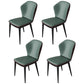 Modern Polyurethane Dining Chair 17'' Wide Wingback Side Chair for Home Use Green 4 Piece Set Clearhalo ' kitchen&dining_furn' 'Dining Chairs' 'Dining Tables & Seating' 'dining_chair' 'furn' 'furn_dining_chair' 'Furniture' 'furniture_dining_chair' 'Kitchen & Dining Furniture' 'kitchen' 3636505