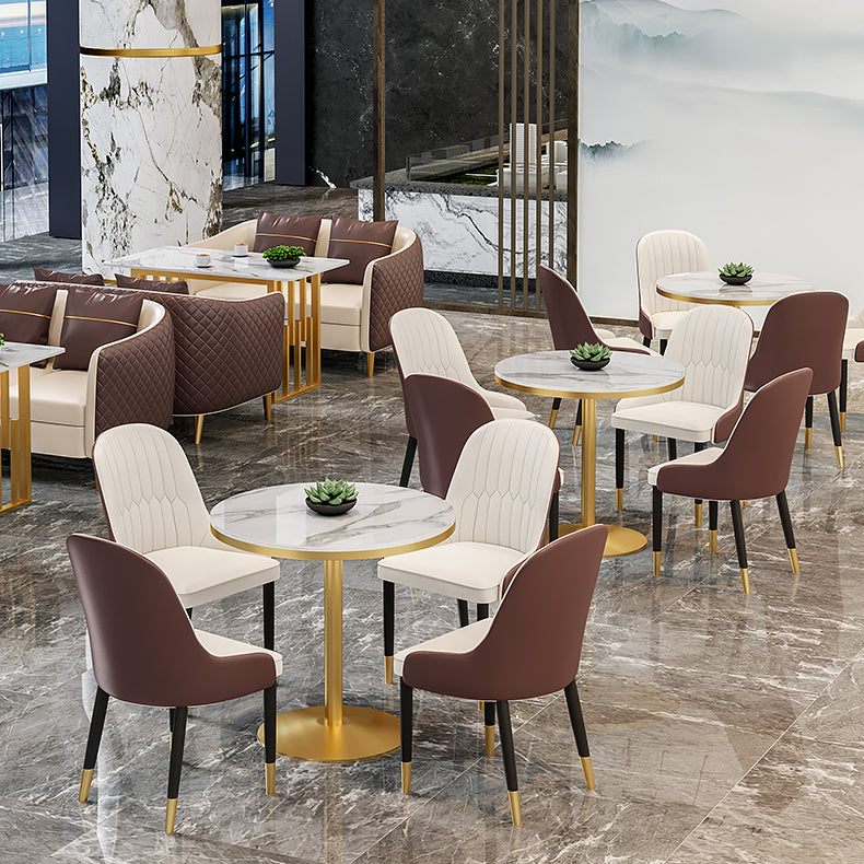 Modern Style Sintered Stone Dining Table White Round Table with Tulip Base Clearhalo ' dining_table' 'Dining Tables & Seating' 'Dining Tables' 'furn' 'furn_dining_table' 'Furniture' 'furniture_dining_table' 'Kitchen & Dining Furniture' 'kitchen&dining_furn' 'kitchen' 'kitchen_dining_table' 3642295