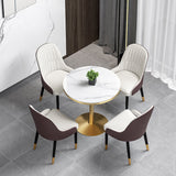 Modern Style Sintered Stone Dining Table White Round Table with Tulip Base Clearhalo ' dining_table' 'Dining Tables & Seating' 'Dining Tables' 'furn' 'furn_dining_table' 'Furniture' 'furniture_dining_table' 'Kitchen & Dining Furniture' 'kitchen&dining_furn' 'kitchen' 'kitchen_dining_table' 3642296