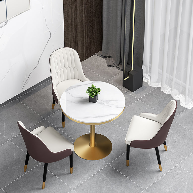 Modern Style Sintered Stone Dining Table White Round Table with Tulip Base Clearhalo ' dining_table' 'Dining Tables & Seating' 'Dining Tables' 'furn' 'furn_dining_table' 'Furniture' 'furniture_dining_table' 'Kitchen & Dining Furniture' 'kitchen&dining_furn' 'kitchen' 'kitchen_dining_table' 3642297