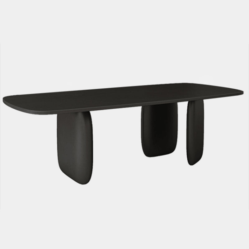 Pine Solid Wood Table Modern Rectangle Dining Table with 3 Legs for Restaurant Black Without Chairs Clearhalo ' dining_table' 'Dining Tables & Seating' 'Dining Tables' 'furn' 'furn_dining_table' 'Furniture' 'furniture_dining_table' 'Kitchen & Dining Furniture' 'kitchen&dining_furn' 'kitchen' 'kitchen_dining_table' 3642302