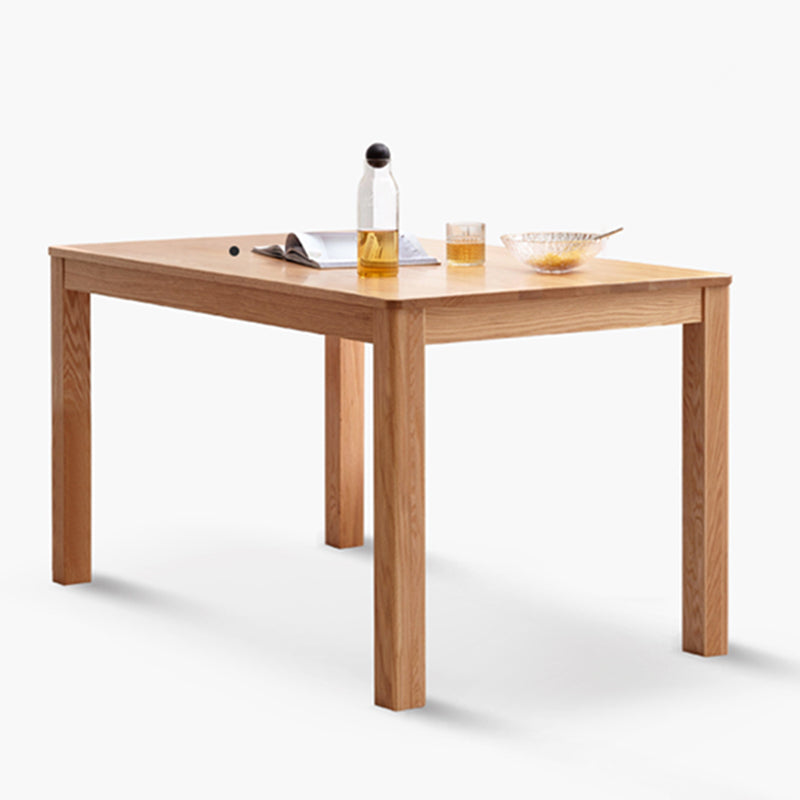 Rectangle Oak Solid Wood Table Modern Dining Table with 4 Legs for Restaurant Clearhalo ' dining_table' 'Dining Tables & Seating' 'Dining Tables' 'furn' 'furn_dining_table' 'Furniture' 'furniture_dining_table' 'Kitchen & Dining Furniture' 'kitchen&dining_furn' 'kitchen' 'kitchen_dining_table' 3642342