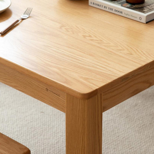 Rectangle Oak Solid Wood Table Modern Dining Table with 4 Legs for Restaurant Clearhalo ' dining_table' 'Dining Tables & Seating' 'Dining Tables' 'furn' 'furn_dining_table' 'Furniture' 'furniture_dining_table' 'Kitchen & Dining Furniture' 'kitchen&dining_furn' 'kitchen' 'kitchen_dining_table' 3642343