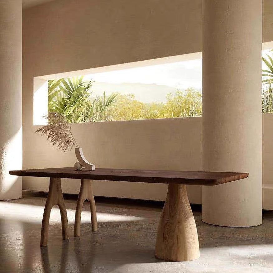 Rectangle Pine Solid Wood Table Modern Dining Table with 3 Legs for Restaurant Clearhalo ' dining_table' 'Dining Tables & Seating' 'Dining Tables' 'furn' 'furn_dining_table' 'Furniture' 'furniture_dining_table' 'Kitchen & Dining Furniture' 'kitchen&dining_furn' 'kitchen' 'kitchen_dining_table' 3642352
