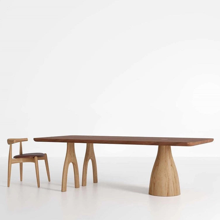 Rectangle Pine Solid Wood Table Modern Dining Table with 3 Legs for Restaurant Clearhalo ' dining_table' 'Dining Tables & Seating' 'Dining Tables' 'furn' 'furn_dining_table' 'Furniture' 'furniture_dining_table' 'Kitchen & Dining Furniture' 'kitchen&dining_furn' 'kitchen' 'kitchen_dining_table' 3642353