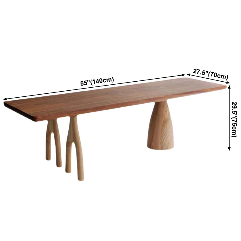 Rectangle Pine Solid Wood Table Modern Dining Table with 3 Legs for Restaurant Clearhalo ' dining_table' 'Dining Tables & Seating' 'Dining Tables' 'furn' 'furn_dining_table' 'Furniture' 'furniture_dining_table' 'Kitchen & Dining Furniture' 'kitchen&dining_furn' 'kitchen' 'kitchen_dining_table' 3642355