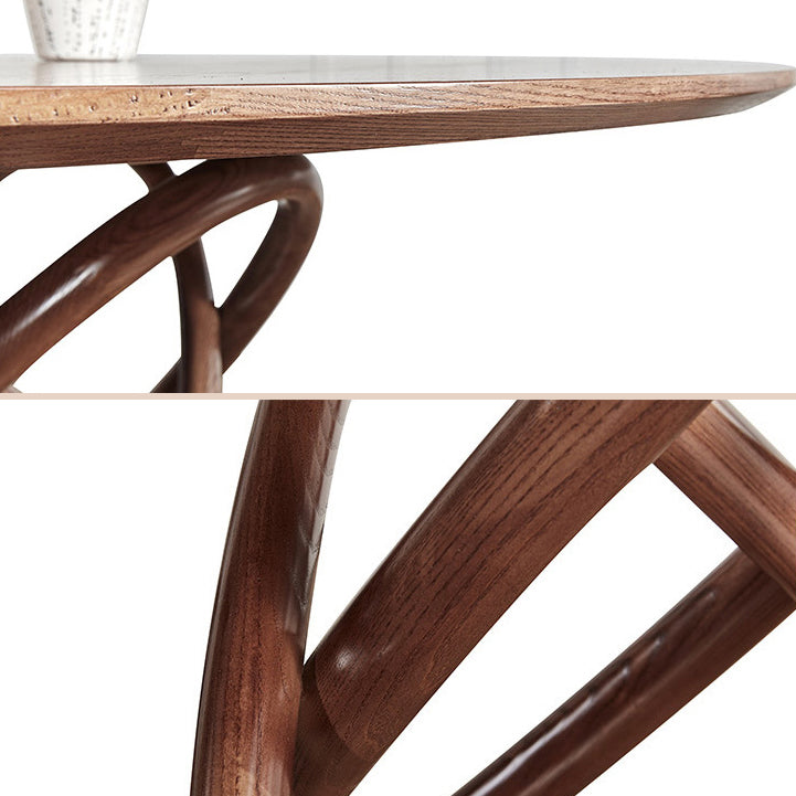 Round Dining Table Simplicity Dinner Room Solid Wood Table with Pedestal Table Clearhalo ' dining_table' 'Dining Tables & Seating' 'Dining Tables' 'furn' 'furn_dining_table' 'Furniture' 'furniture_dining_table' 'Kitchen & Dining Furniture' 'kitchen&dining_furn' 'kitchen' 'kitchen_dining_table' 3642368
