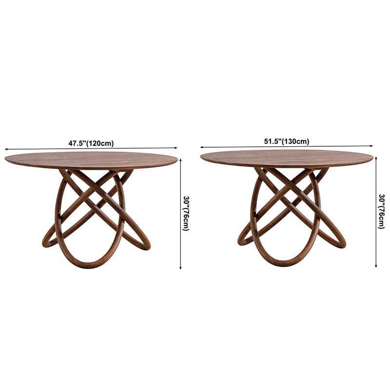 Round Dining Table Simplicity Dinner Room Solid Wood Table with Pedestal Table Clearhalo ' dining_table' 'Dining Tables & Seating' 'Dining Tables' 'furn' 'furn_dining_table' 'Furniture' 'furniture_dining_table' 'Kitchen & Dining Furniture' 'kitchen&dining_furn' 'kitchen' 'kitchen_dining_table' 3642369