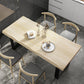 Rectangle Solid Wood Table Modern Dining Table with Metal Base and Double Pedestal for Restaurant Clearhalo ' dining_table' 'Dining Tables & Seating' 'Dining Tables' 'Furniture' 'furniture_dining_table' 'Kitchen & Dining Furniture' 'kitchen&dining_furn' 'kitchen' 'kitchen_dining_table' 3642373