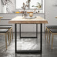 Rectangle Solid Wood Table Modern Dining Table with Metal Base and Double Pedestal for Restaurant Clearhalo ' dining_table' 'Dining Tables & Seating' 'Dining Tables' 'Furniture' 'furniture_dining_table' 'Kitchen & Dining Furniture' 'kitchen&dining_furn' 'kitchen' 'kitchen_dining_table' 3642375