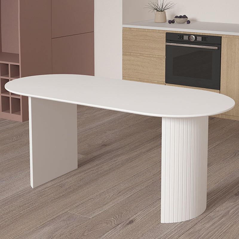 Contemporary Dining Table Pine Solid Wood Table with Double Pedestal for Home Kitchen Dinner Clearhalo ' dining_table' 'Dining Tables & Seating' 'Dining Tables' 'furn' 'furn_dining_table' 'Furniture' 'furniture_dining_table' 'Kitchen & Dining Furniture' 'kitchen&dining_furn' 'kitchen' 'kitchen_dining_table' 3642389