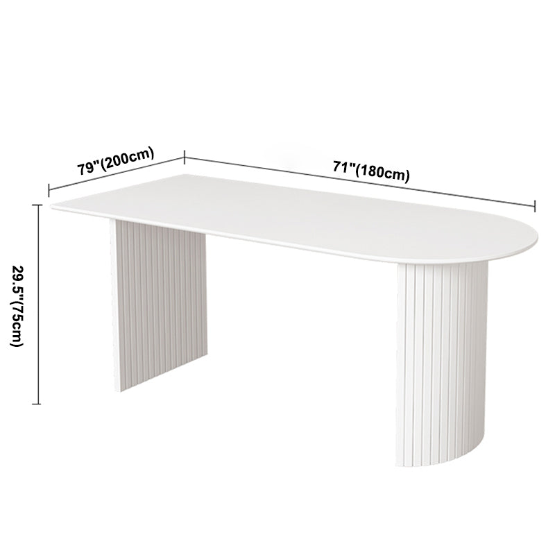 Contemporary Dining Table Pine Solid Wood Table with Double Pedestal for Home Kitchen Dinner Clearhalo ' dining_table' 'Dining Tables & Seating' 'Dining Tables' 'furn' 'furn_dining_table' 'Furniture' 'furniture_dining_table' 'Kitchen & Dining Furniture' 'kitchen&dining_furn' 'kitchen' 'kitchen_dining_table' 3642392