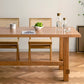 Rectangle Table Dining Table Simplicity Dinner Room Solid Wood Table with 4 Legs Base Clearhalo ' dining_table' 'Dining Tables & Seating' 'Dining Tables' 'furn' 'furn_dining_table' 'Furniture' 'furniture_dining_table' 'Kitchen & Dining Furniture' 'kitchen&dining_furn' 'kitchen' 'kitchen_dining_table' 3642427