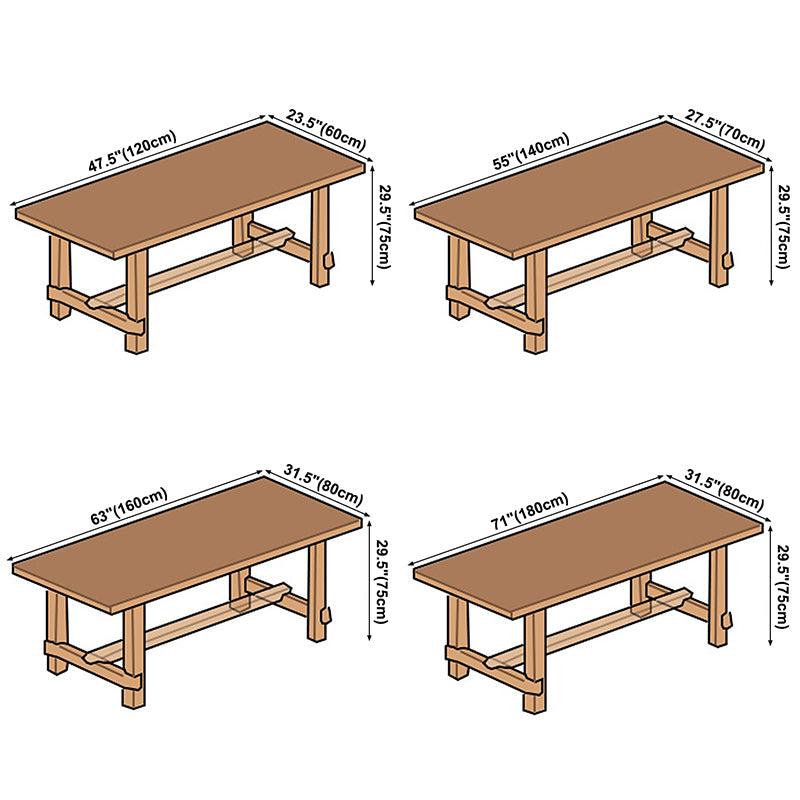 Rectangle Table Dining Table Simplicity Dinner Room Solid Wood Table with 4 Legs Base Clearhalo ' dining_table' 'Dining Tables & Seating' 'Dining Tables' 'furn' 'furn_dining_table' 'Furniture' 'furniture_dining_table' 'Kitchen & Dining Furniture' 'kitchen&dining_furn' 'kitchen' 'kitchen_dining_table' 3642432