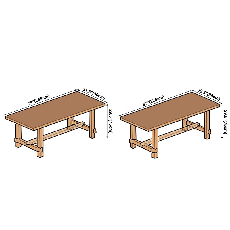 Rectangle Table Dining Table Simplicity Dinner Room Solid Wood Table with 4 Legs Base Clearhalo ' dining_table' 'Dining Tables & Seating' 'Dining Tables' 'furn' 'furn_dining_table' 'Furniture' 'furniture_dining_table' 'Kitchen & Dining Furniture' 'kitchen&dining_furn' 'kitchen' 'kitchen_dining_table' 3642433
