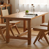 Rectangle Table Dining Table Simplicity Dinner Room Solid Wood Table with 4 Legs Base Clearhalo ' dining_table' 'Dining Tables & Seating' 'Dining Tables' 'furn' 'furn_dining_table' 'Furniture' 'furniture_dining_table' 'Kitchen & Dining Furniture' 'kitchen&dining_furn' 'kitchen' 'kitchen_dining_table' 3642434