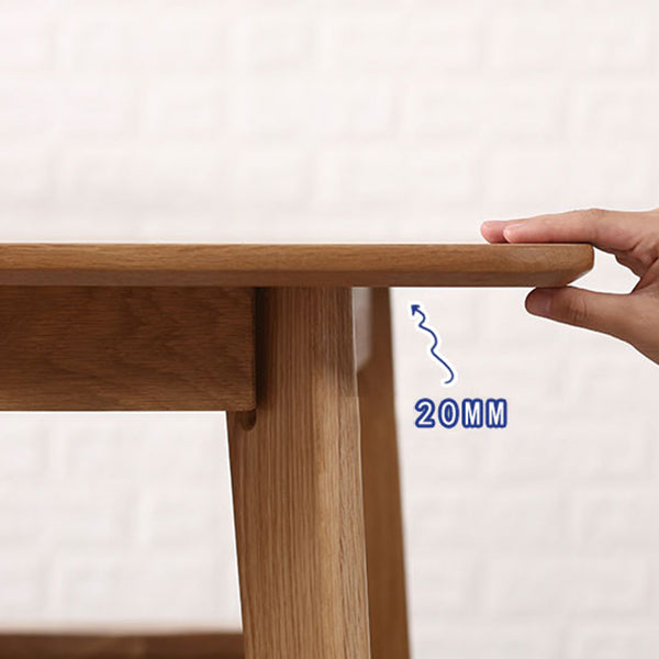 Contemporary Rectangle Dining Table Oak Solid Wood Table with 4 Legs for Home Kitchen Dinner Clearhalo ' dining_table' 'Dining Tables & Seating' 'Dining Tables' 'furn' 'furn_dining_table' 'Furniture' 'furniture_dining_table' 'Kitchen & Dining Furniture' 'kitchen&dining_furn' 'kitchen' 'kitchen_dining_table' 3642441