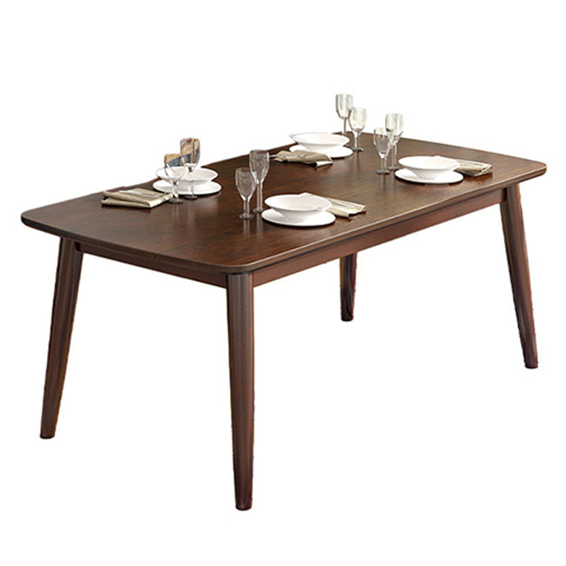 Contemporary Rectangle Dining Table Rubberwood Solid Wood Table with 4 Legs for Home Kitchen Dinner Without Chairs Clearhalo ' dining_table' 'Dining Tables & Seating' 'Dining Tables' 'furn' 'furn_dining_table' 'Furniture' 'furniture_dining_table' 'Kitchen & Dining Furniture' 'kitchen&dining_furn' 'kitchen' 'kitchen_dining_table' 3642451